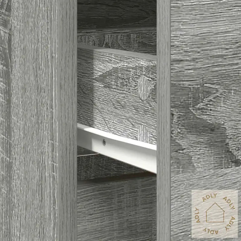 Skjenk Med Skuff Grå Sonoma 80X34X76 Cm Konstruert Tre