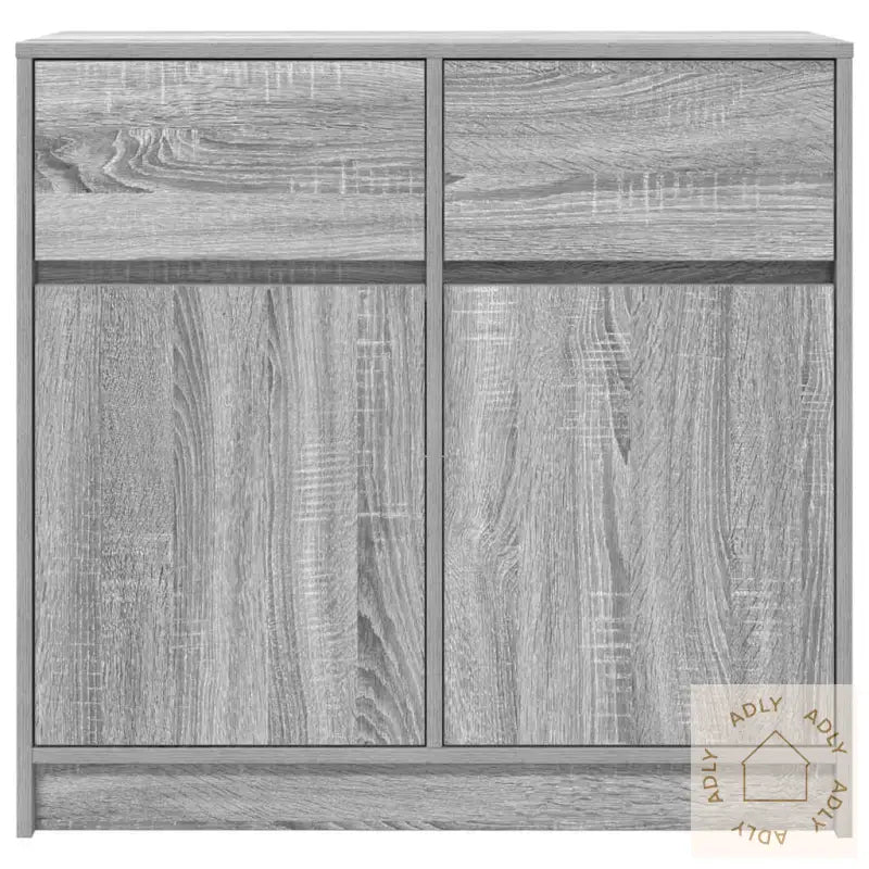 Skjenk Med Skuff Grå Sonoma 80X34X76 Cm Konstruert Tre