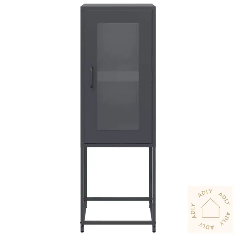 Skjenk Antrasitt 36X39X107 Cm Kaldvalset Stål
