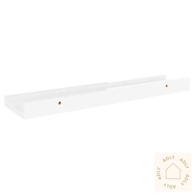 Vegghyller 2 Stk Høyglans Hvit 40X9X3 Cm