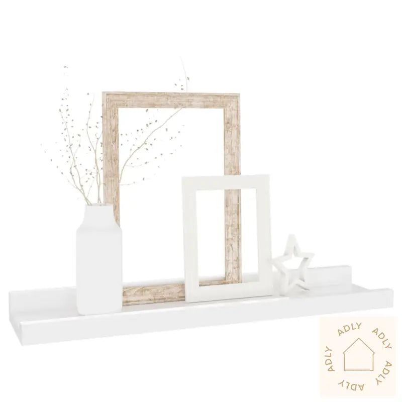 Vegghyller 2 Stk Høyglans Hvit 40X9X3 Cm