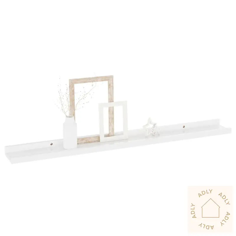 Vegghyller 2 Stk Høyglans Hvit 80X9X3 Cm