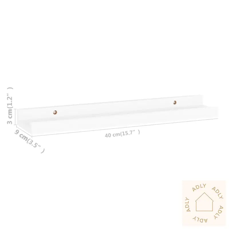 Vegghyller 4 Stk Hvit 40X9X3 Cm