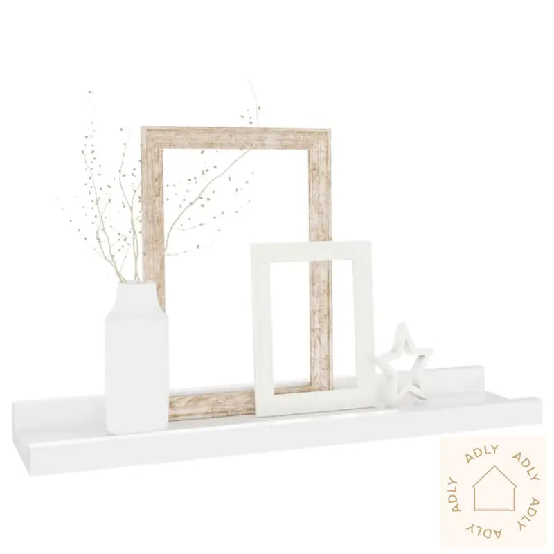 Vegghyller 4 Stk Høyglans Hvit 40X9X3 Cm