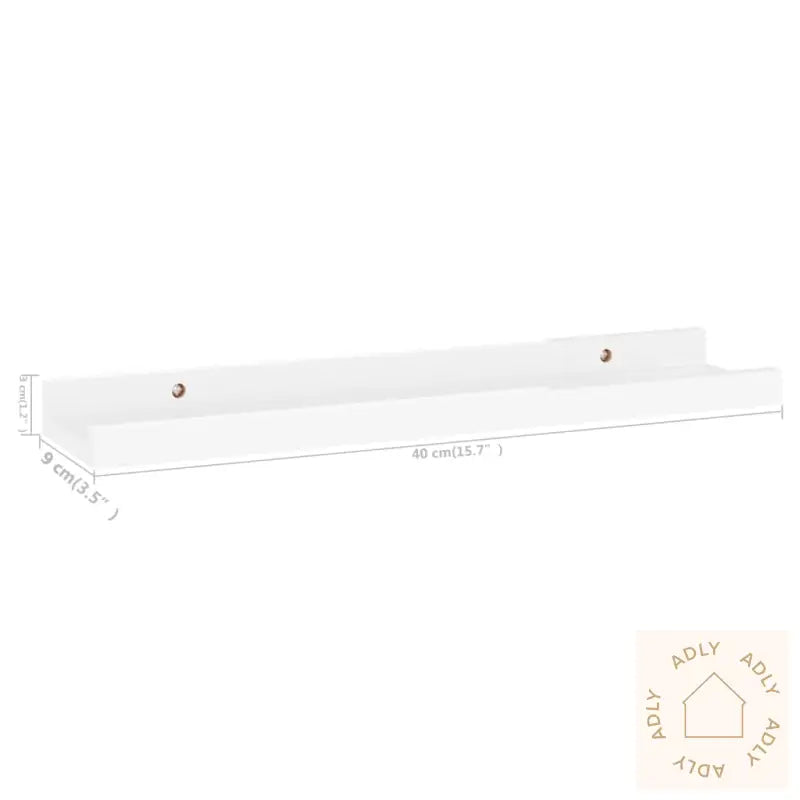 Vegghyller 4 Stk Høyglans Hvit 40X9X3 Cm