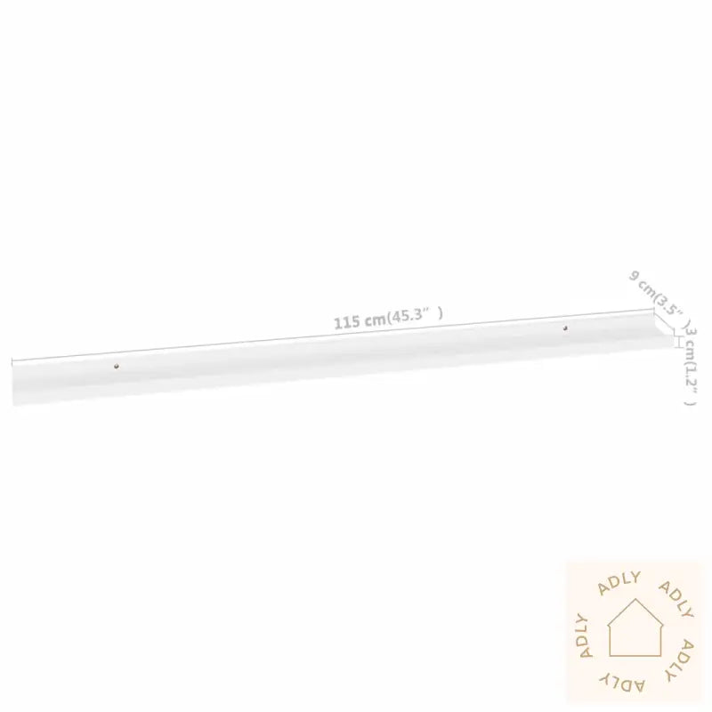 Vegghyller 4 Stk Hvit 115X9X3 Cm