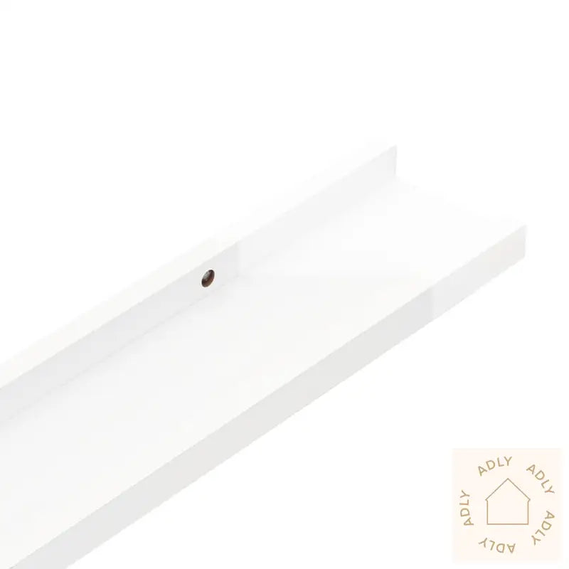 Vegghyller 2 Stk Høyglans Hvit 100X9X3 Cm