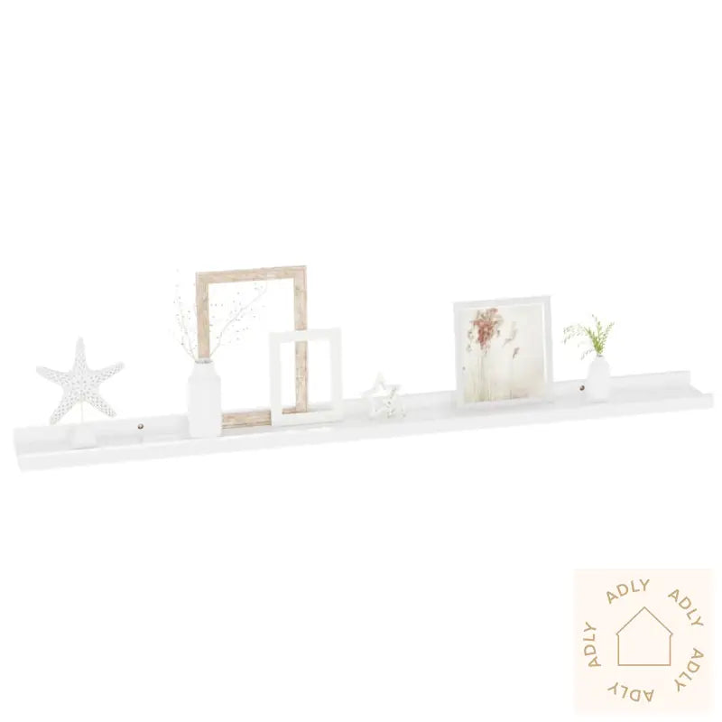 Vegghyller 2 Stk Høyglans Hvit 100X9X3 Cm