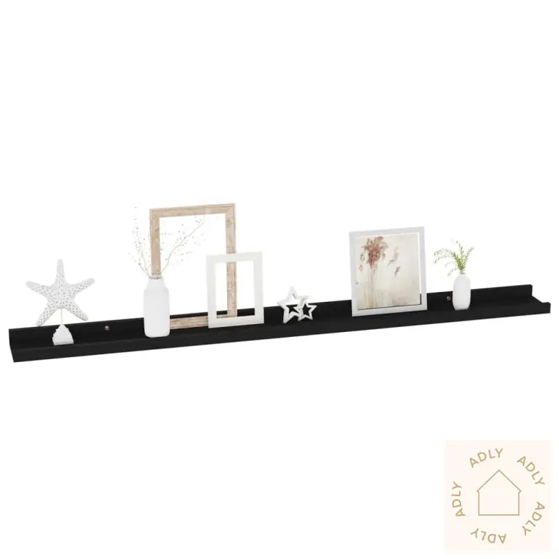 Vegghyller 2 Stk Svart 100X9X3 Cm