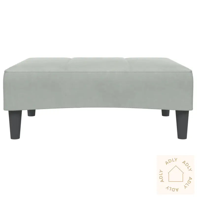 Fotskammel Lysegrå 77X55X31 Cm Fløyel