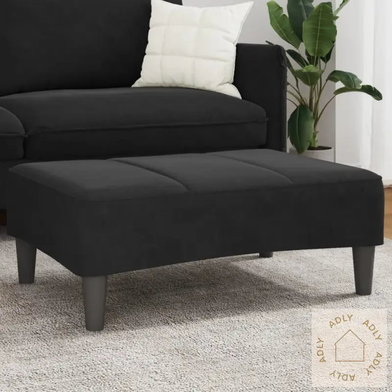 Fotskammel Svart 77X55X31 Cm Fløyel
