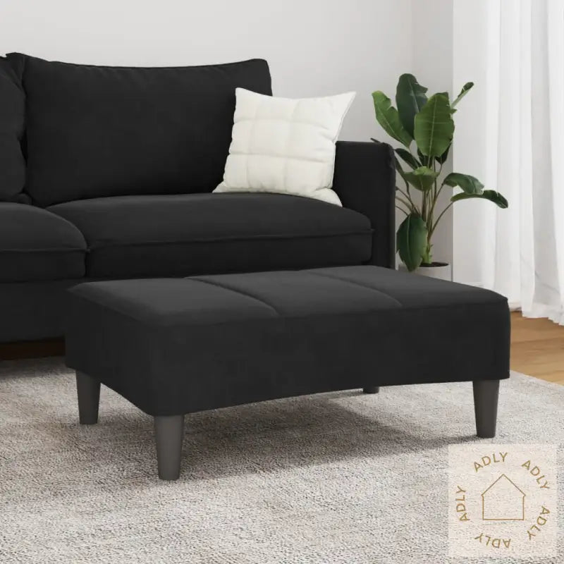 Fotskammel Svart 77X55X31 Cm Fløyel