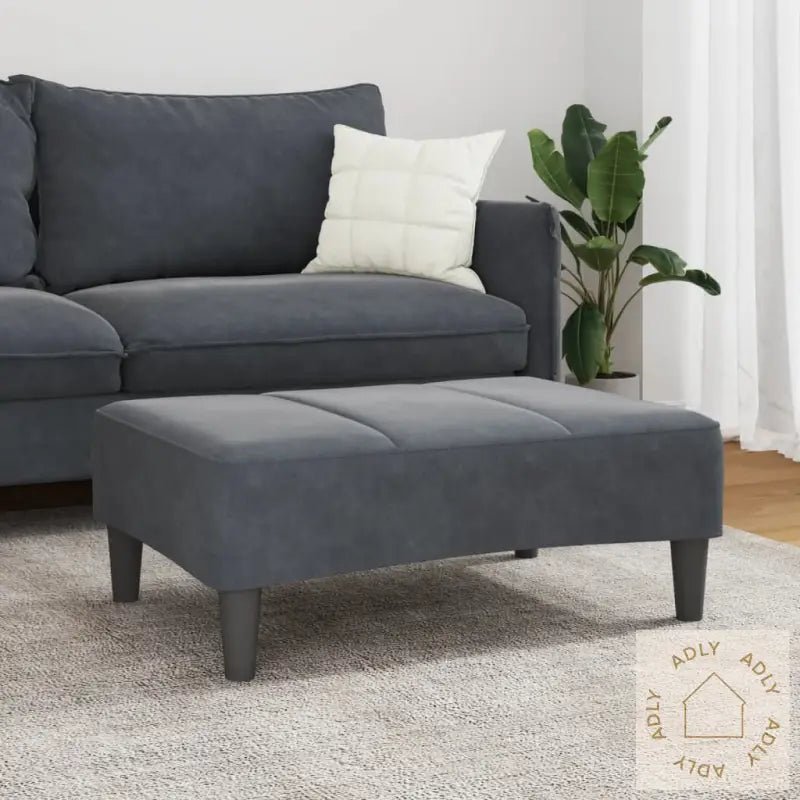 Fotskammel Svart 77X55X31 Cm Fløyel