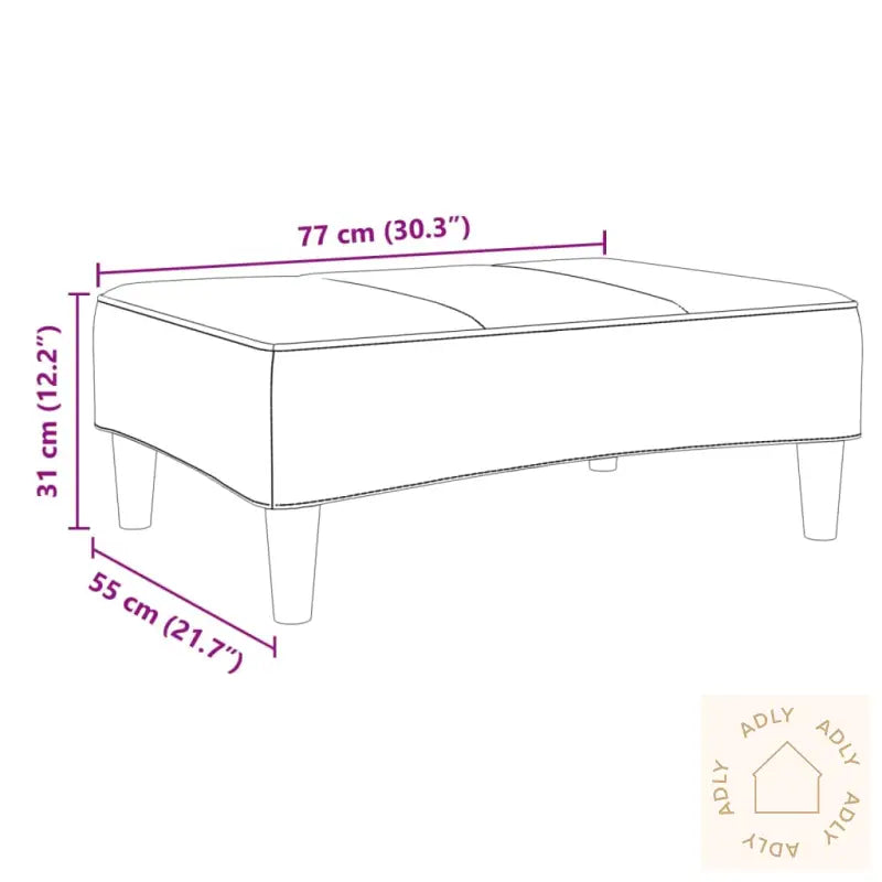 Fotskammel Svart 77X55X31 Cm Fløyel