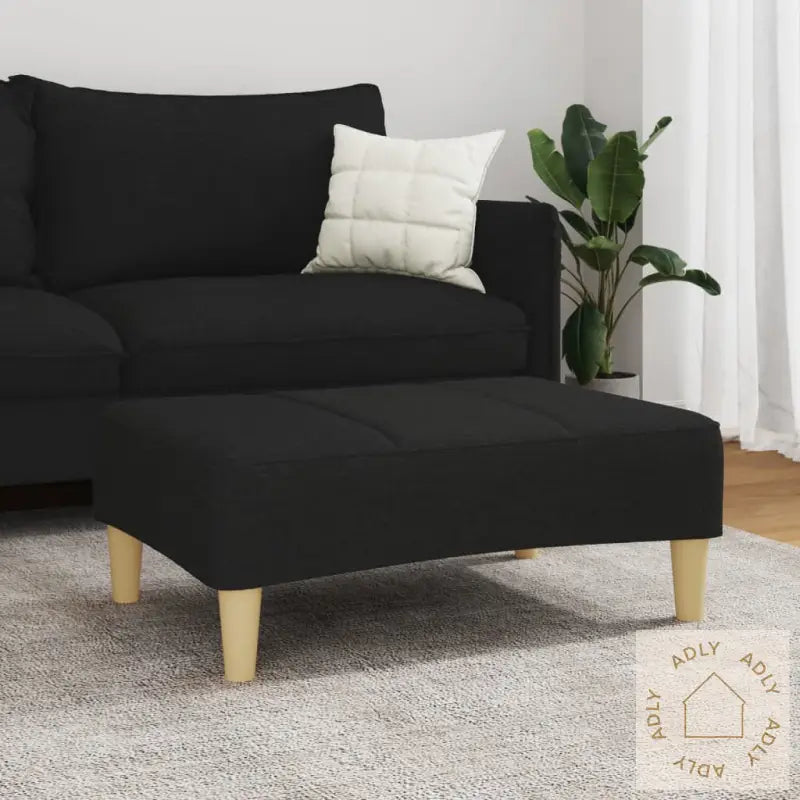 Fotskammel Svart 77X55X31 Cm Stoff