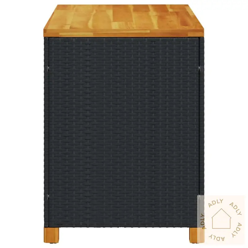 Putekasse Svart 110X55X63 Cm Polyrotting Akasie