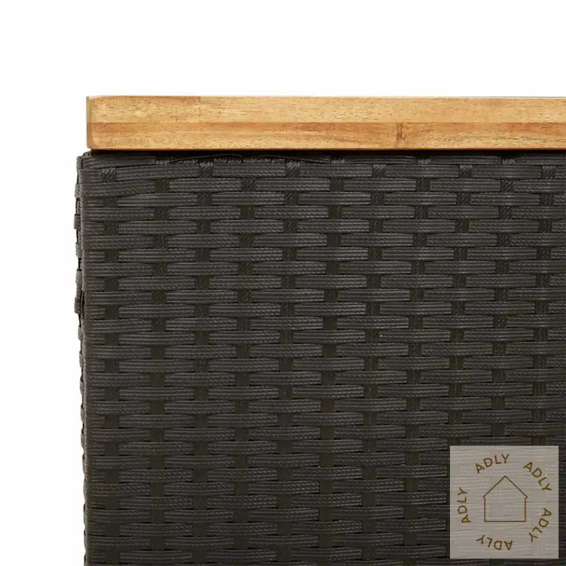 Putekasse Svart 110X55X63 Cm Polyrotting Akasie