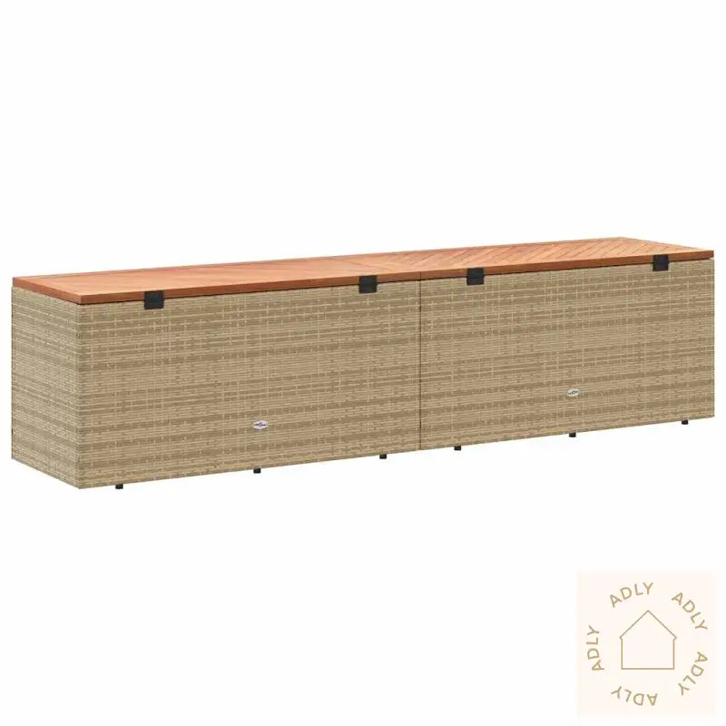 Putekasse Beige 220X50X54 Cm Polyrotting Akasie