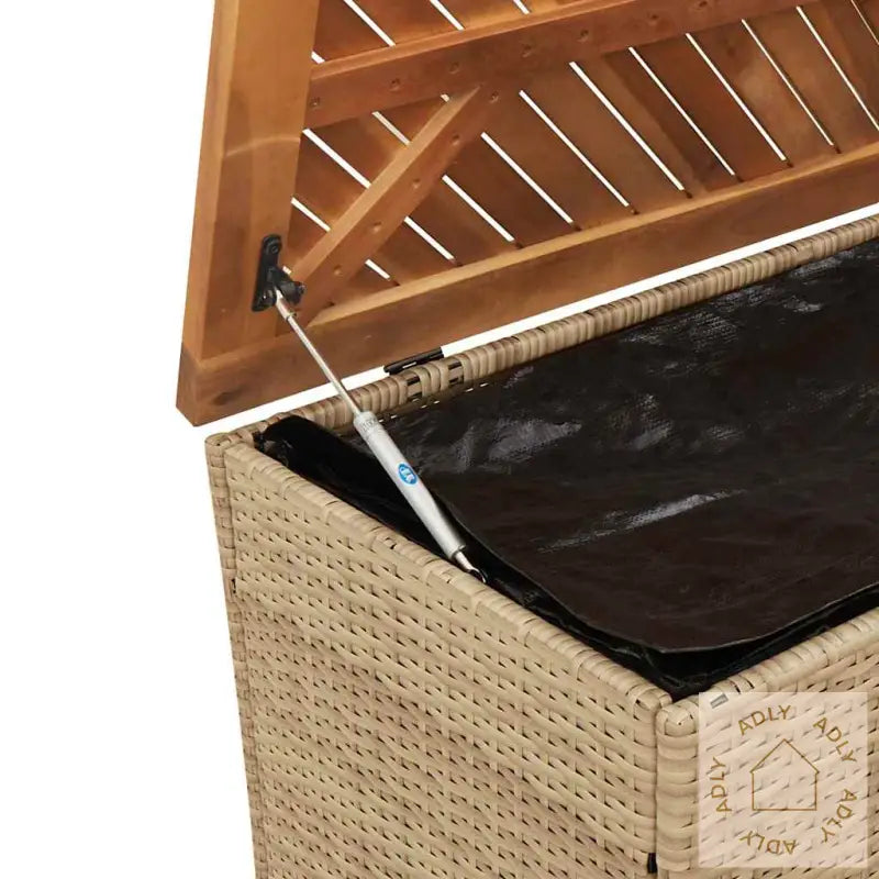Putekasse Beige 220X50X54 Cm Polyrotting Akasie