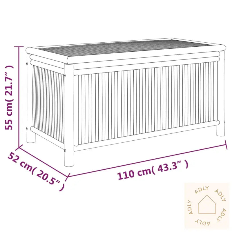 Putekasse 110X52X55 Cm Bambus