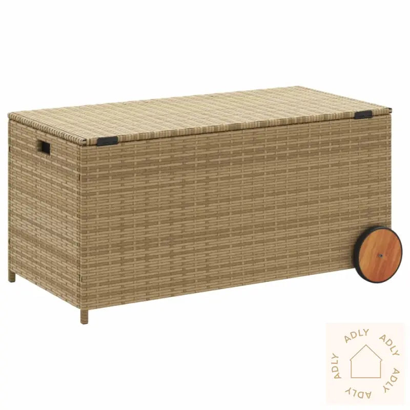Putekasse Med Hjul Blandet Beige 190L Cm Polyrotting