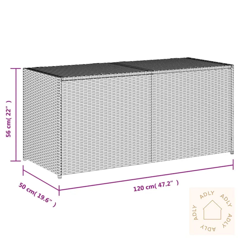 Putekasse Blandet Beige 283L Cm Polyrotting