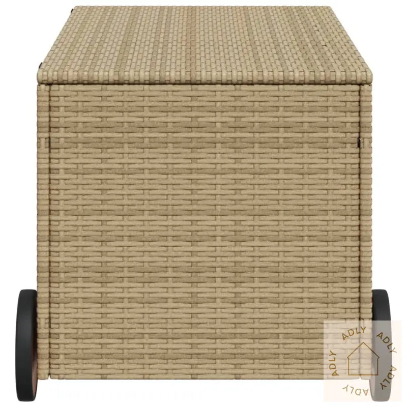 Putekasse Med Hjul Blandet Beige 190L Cm Polyrotting