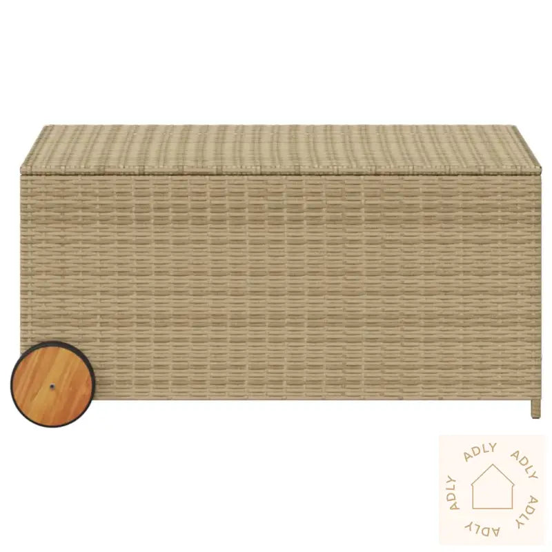 Putekasse Med Hjul Blandet Beige 190L Cm Polyrotting