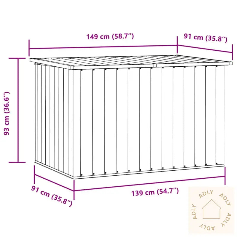 Oppbevaringskasse 149X99X93 Cm Brun