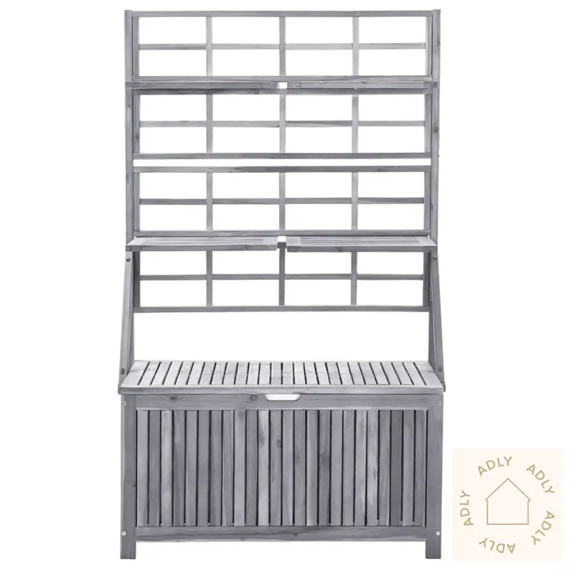 Oppbevaringsboks Med Espalier Grå 99X55X160 Cm Heltre Akasie