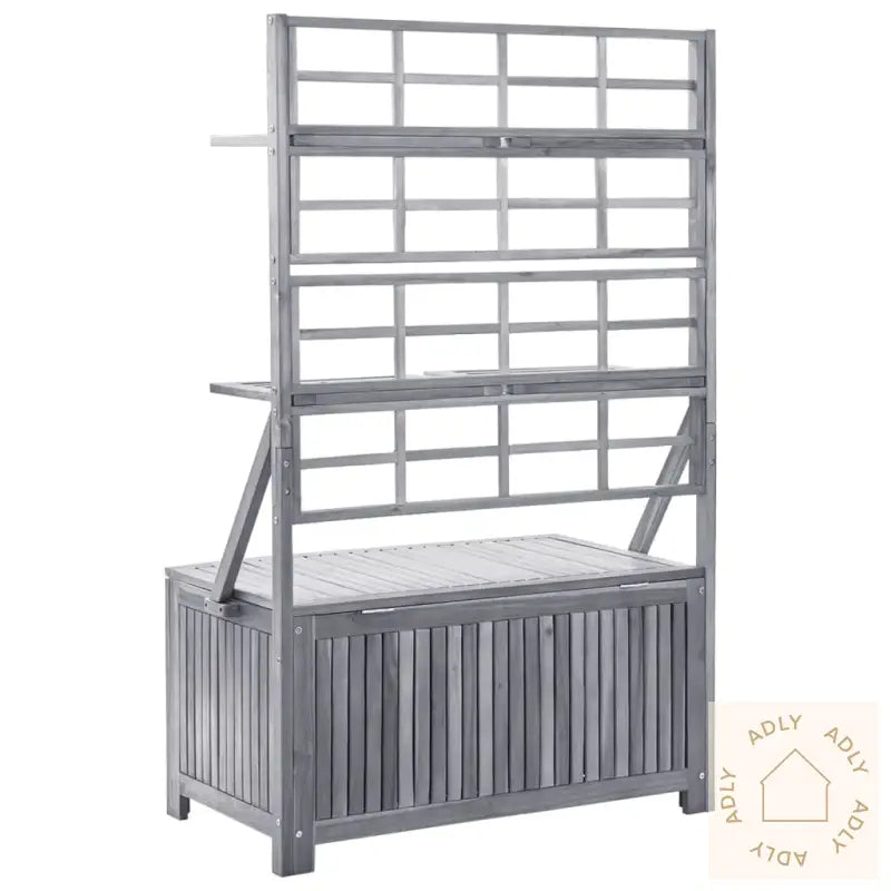 Oppbevaringsboks Med Espalier Grå 99X55X160 Cm Heltre Akasie