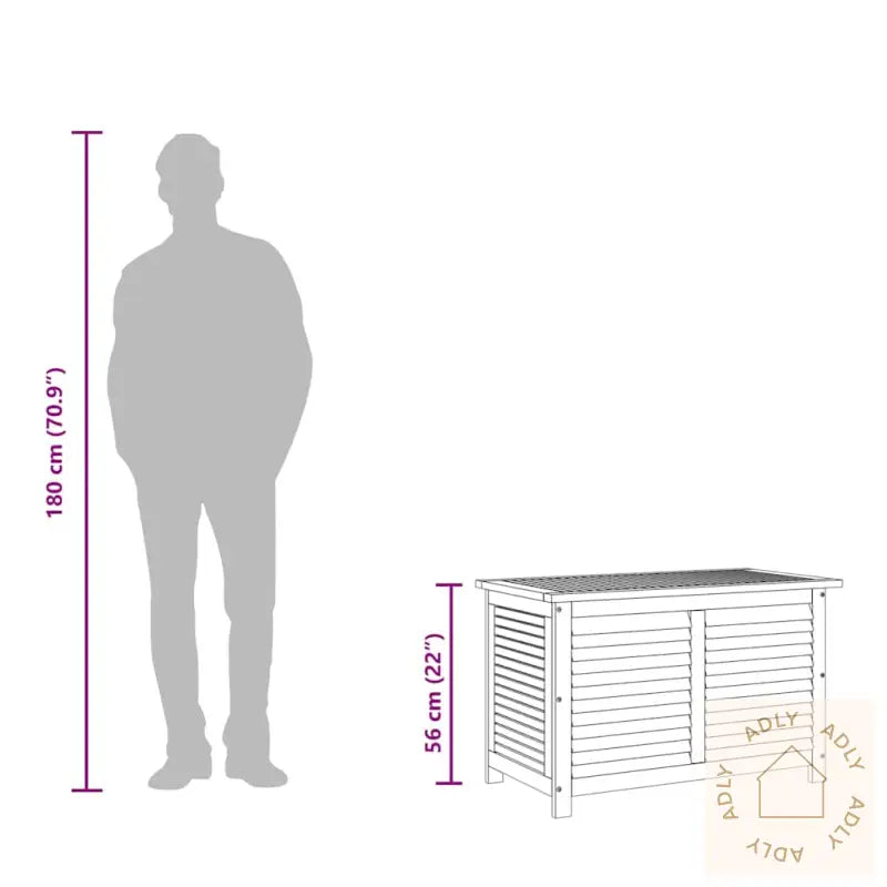 Putekasse Med Lameller 90X50X56 Cm Heltre Akasie