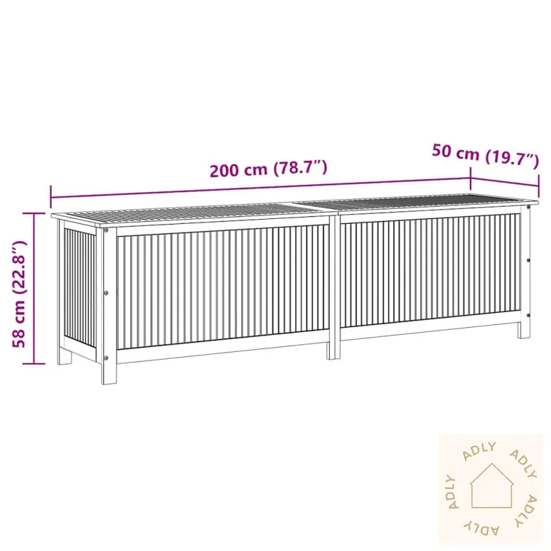 Putekasse 200X50X58 Cm Heltre Akasie