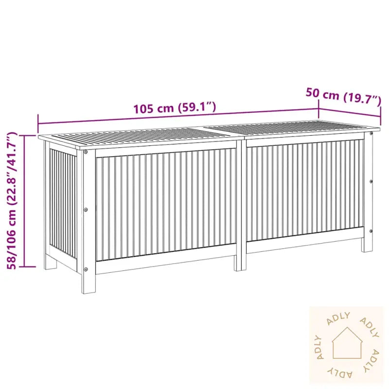 Putekasse 150X50X58 Cm Heltre Akasie