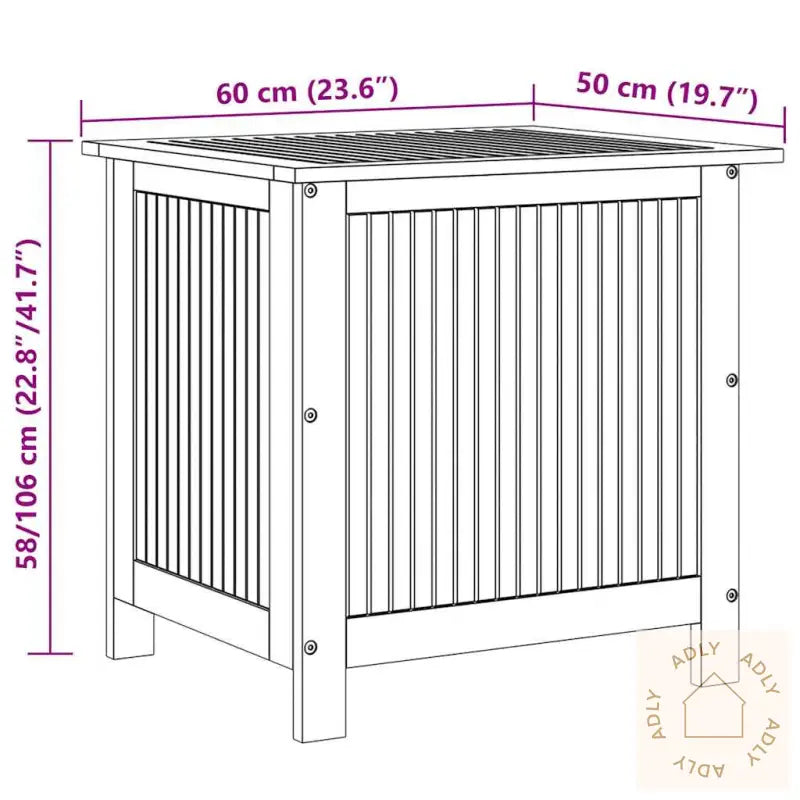 Putekasse 60X50X58 Cm Heltre Akasie