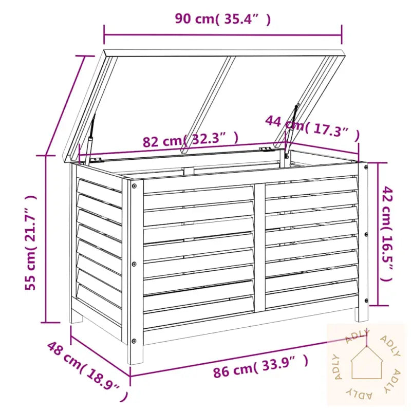 Putekasse 90X48X55 Cm Heltre Eukalyptus