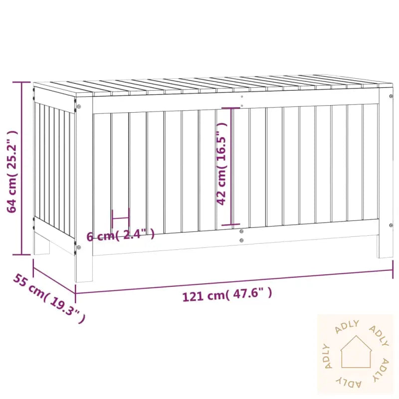 Putekasse 121X55X64 Cm Heltre Furu