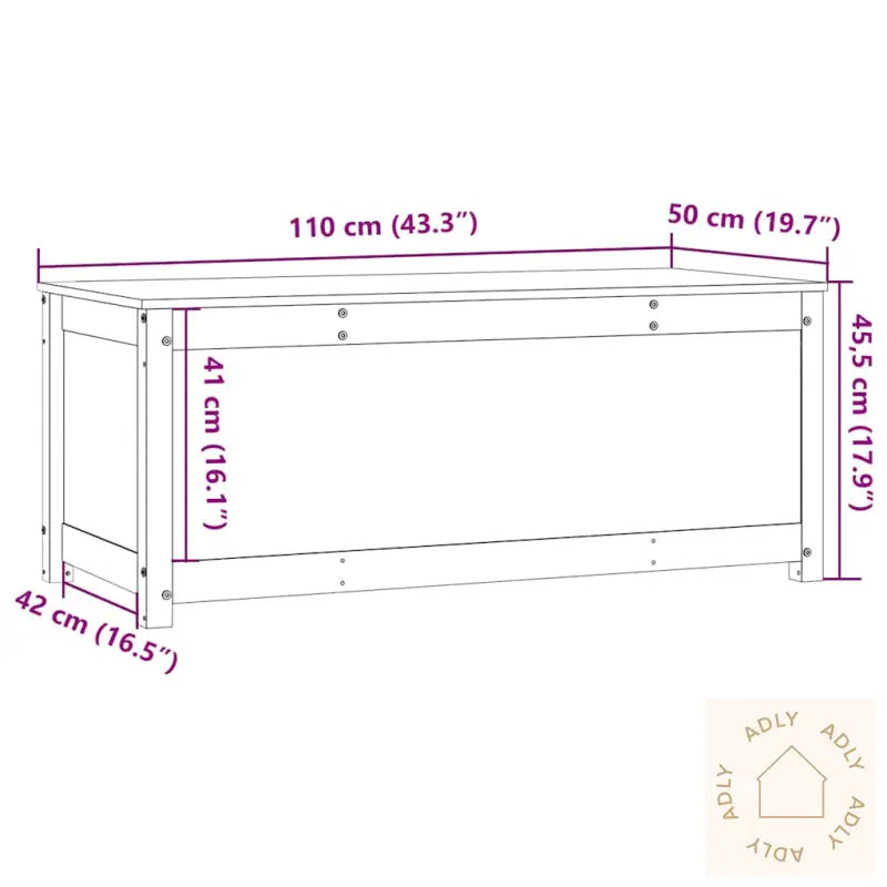 Putekasse 110X50X45,5 Cm Heltre Furu
