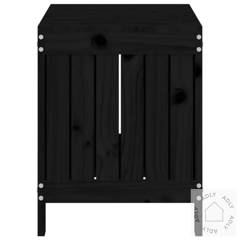 Putekasse Svart 76X42,5X54 Cm Heltre Furu