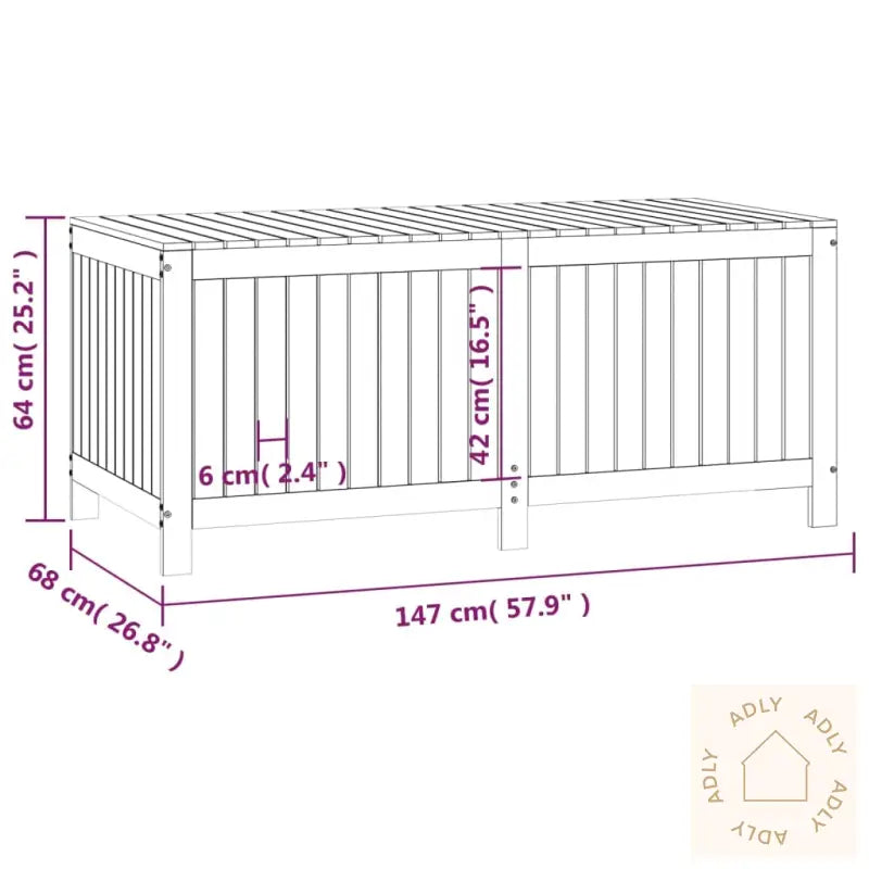Putekasse Honningbrun 147X68X64 Cm Heltre Furu