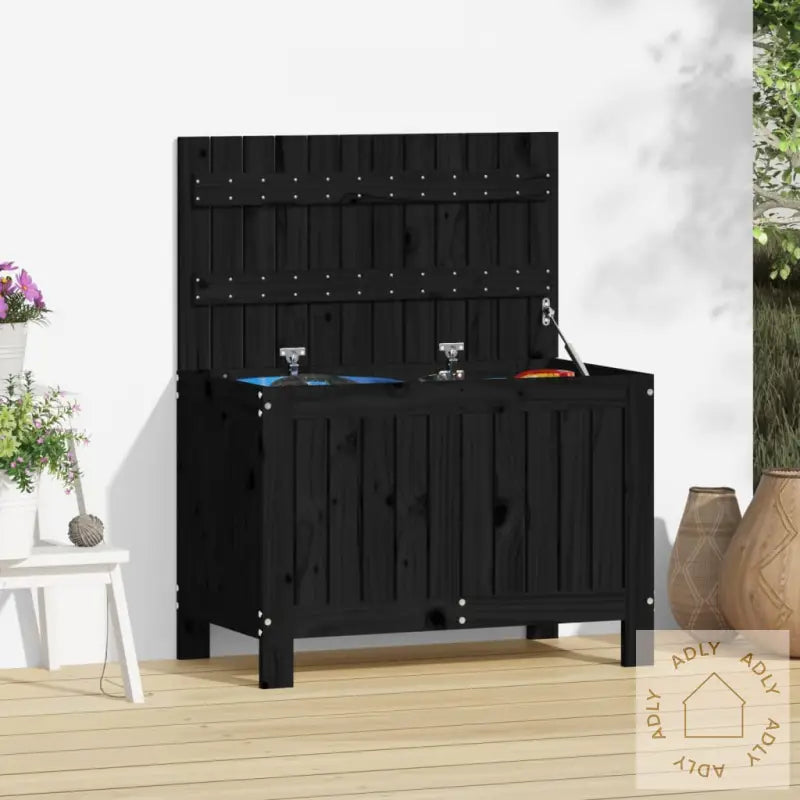 Putekasse Svart 76X42,5X54 Cm Heltre Furu