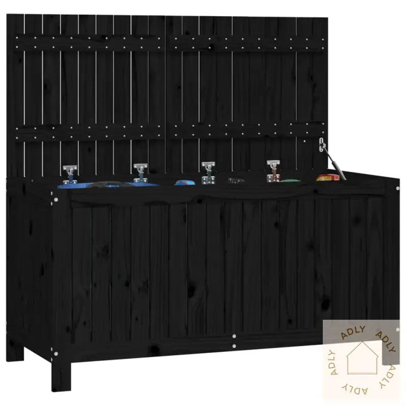 Putekasse Svart 121X55X64 Cm Heltre Furu