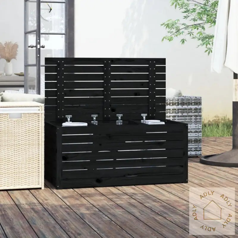 Hagekasse Svart 101X50,5X46,5 Cm Heltre Furu