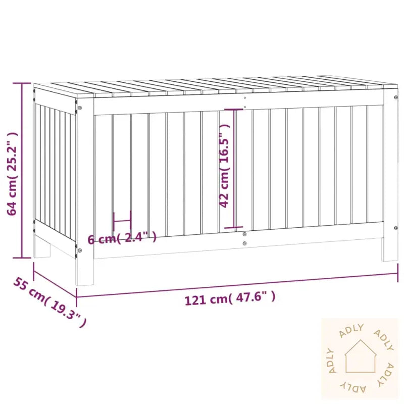 Putekasse Honningbrun 121X55X64 Cm Heltre Furu