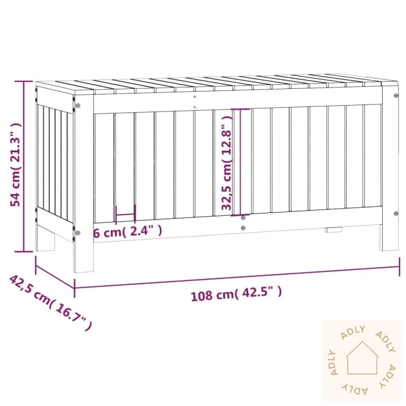 Putekasse Hvid 108X42,5X54 Cm Heltre Furu