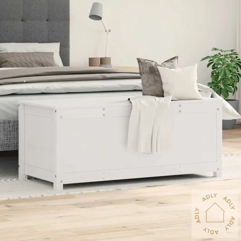 Putekasse Hvit 110X50X45,5 Cm Heltre Furu