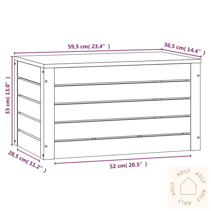 Putekasse Hvit 59,5X36,5X33 Cm Heltre Furu