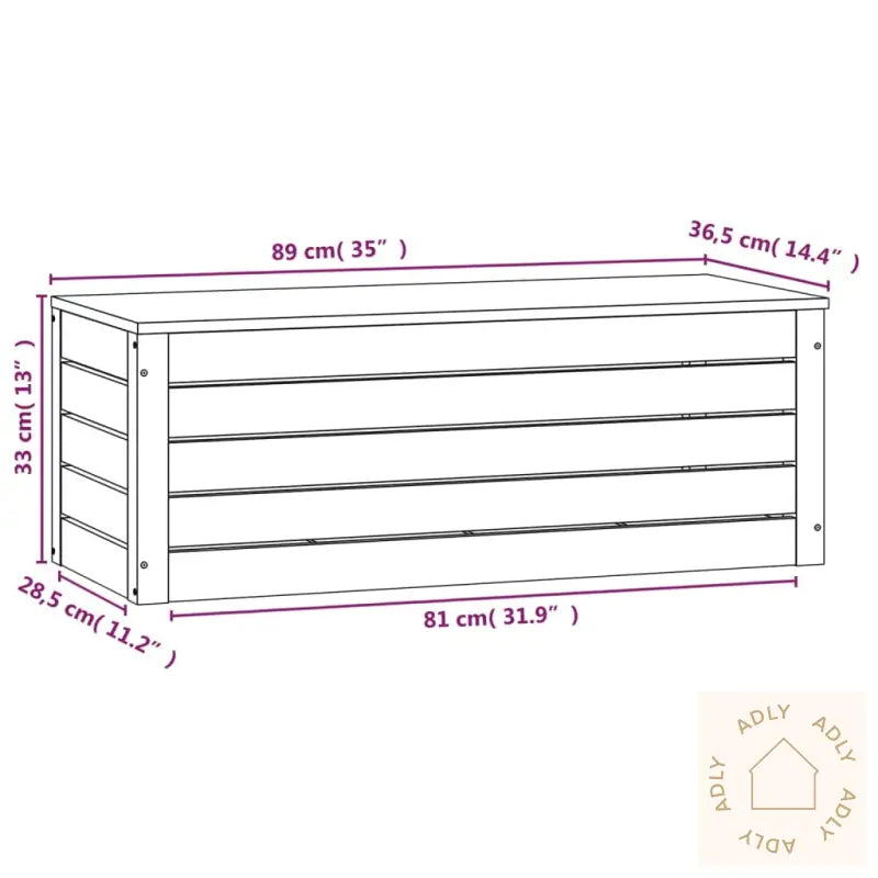 Putekasse 89X36,5X33 Cm Heltre Furu