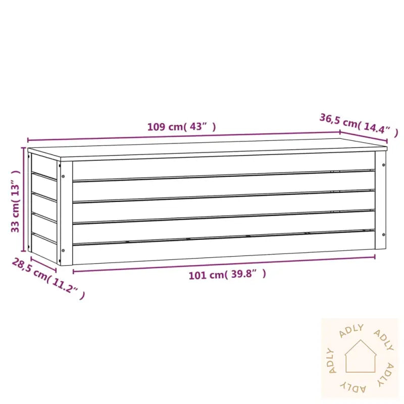 Putekasse 109X36,5X33 Cm Heltre Furu