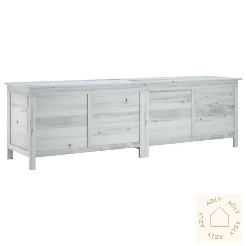 Putekasse Hvit 198,5X50X56,5 Cm Heltre Gran